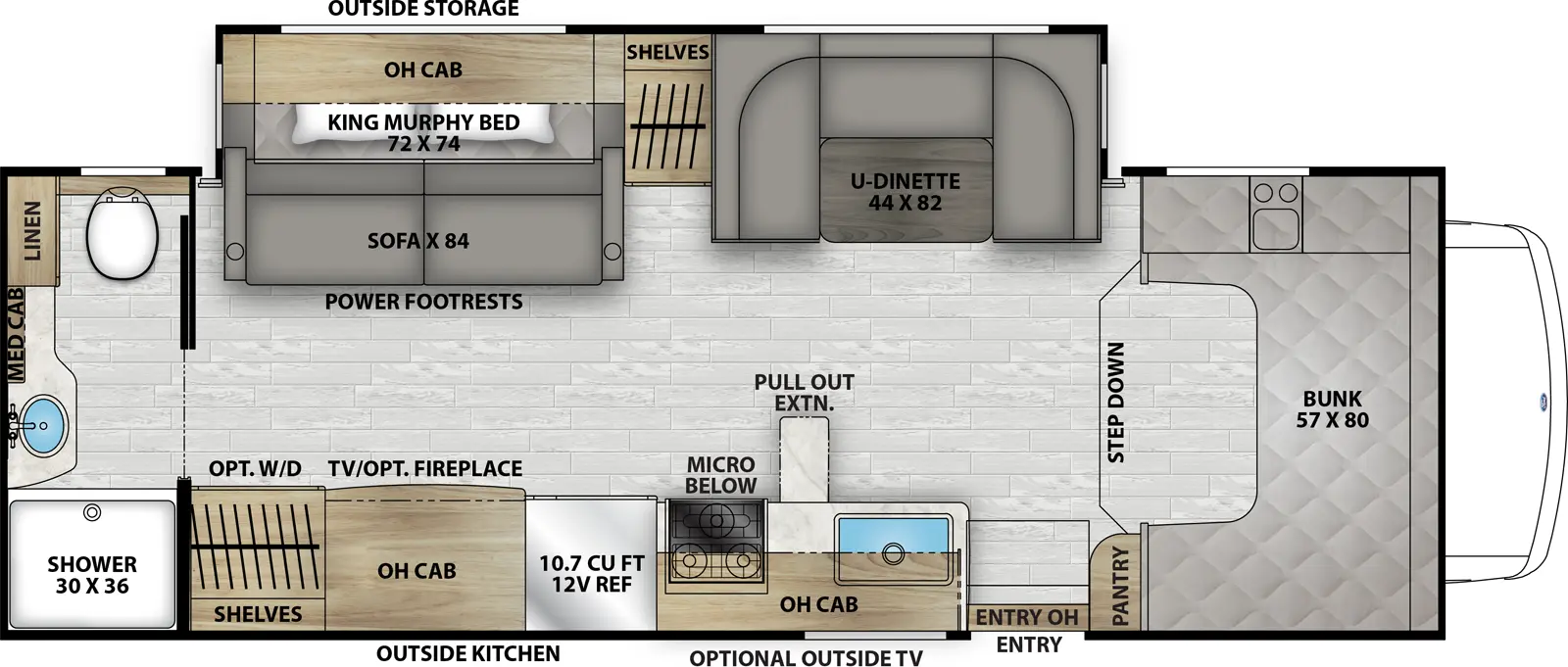 Leprechaun 260MB - Ford F450 Floorplan